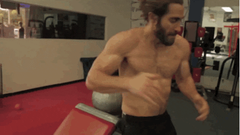 working out jake gyllenhaal GIF