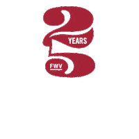 FWV logo celebrate birthday red Sticker