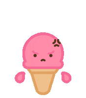 Angry Ice Cream Sticker