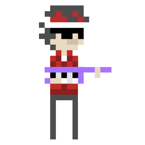 Pixel 8Bit Sticker by salim cheeks