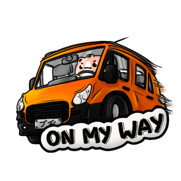 budjifriends giphyupload car cats delivery Sticker