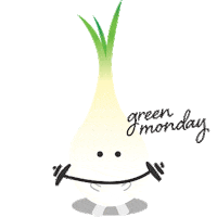 Onion Green Monday Sticker by Adobe