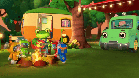 Party Camping GIF by moonbug