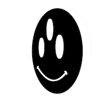 Happy Black And White Sticker by Magnus Snickars