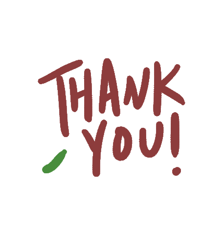 thank u Sticker by Patricia Tjandra