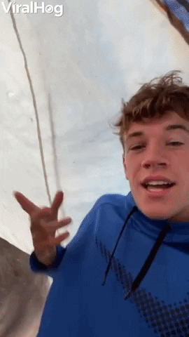 Deer Joins Campers In Tent GIF by ViralHog
