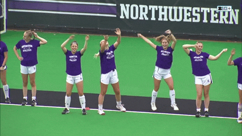Field Hockey Dancing GIF by Northwestern Athletics