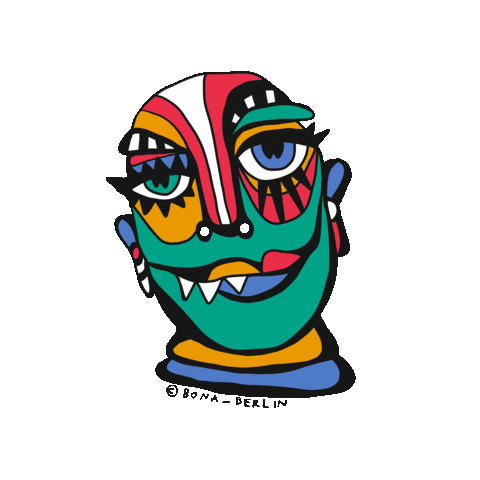 happy illustration Sticker by Bona_Berlin