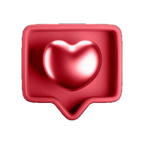 Heart 3D Sticker by HELPNOFEED