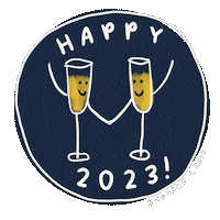 Happy New Year Celebration Sticker by Susanne Lamb