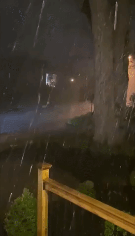 Wind-Driven Rain Hammers Silver Spring