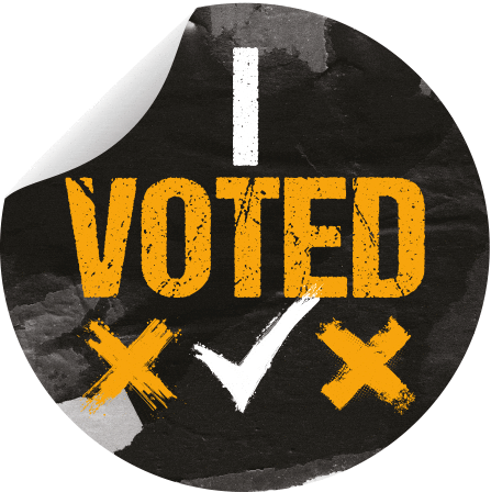 edgehillsu giphyupload i voted elections edge hill Sticker