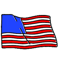 American Flag Animation Sticker by Holler Studios