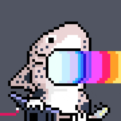 yaypegs rainbow yay guitar shark GIF