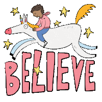 Stars Believe Sticker by Franziska Höllbacher