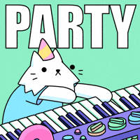 Happy Birthday Cat GIF by doodles
