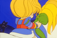 rainbow brite smile GIF