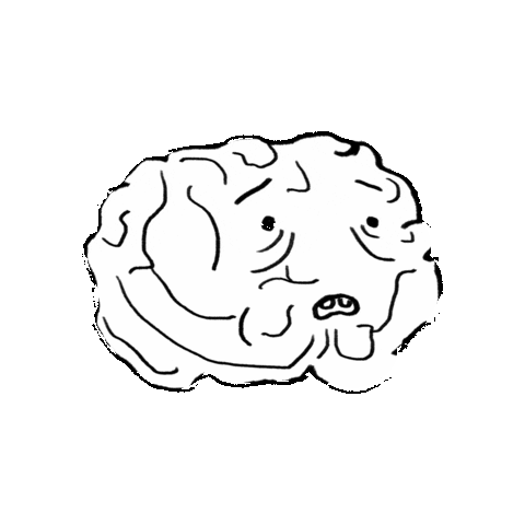 wuraolakayode thinking brain thought forgetful Sticker