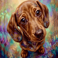 Wiener Dog Puppy GIF by Maryanne Chisholm - MCArtist