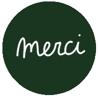 Merci Beaucoup Thank You Sticker by Jade Mortreau