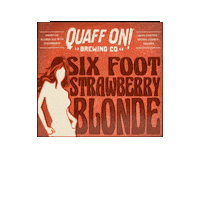 quaffonbrewingco beer strawberry craftbeer ale Sticker
