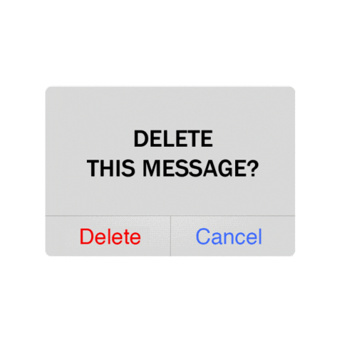 message delete Sticker by tomgalle