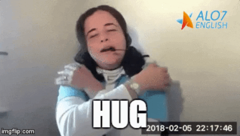 total physical response hug GIF by ALO7.com
