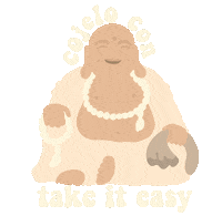 sundaymorningsbyvdesigns relax buddha sundaymorningsbyvdesigns Sticker