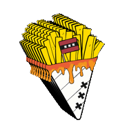 aberdam aberdam dutch fries aberdam dutch fries backyard beach collective Sticker