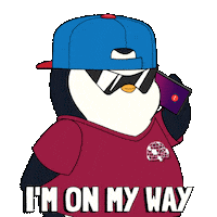 Coming On My Way Sticker by Pudgy Penguins