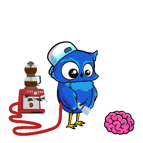 Brainstorming Coffee Machine Sticker by BigBrains