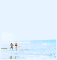 blue sky running GIF