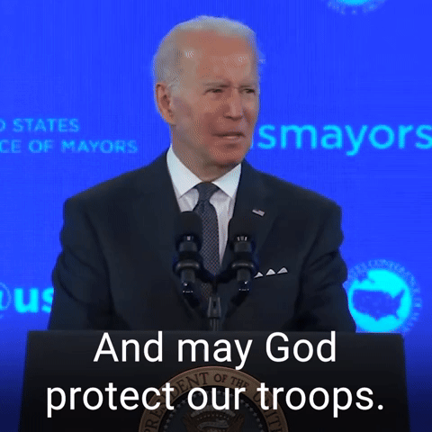 And may God protect our troops.