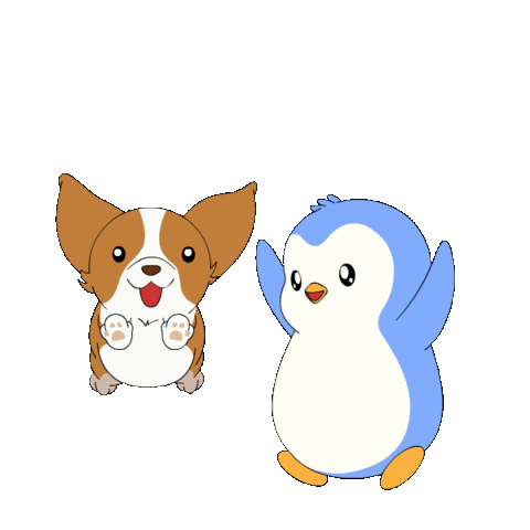 Happy Dog Sticker by Pudgy Penguins