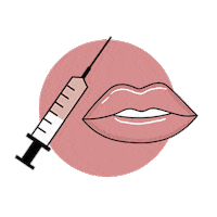 Buttnakedaesthetics kiss lips botox aesthetics Sticker