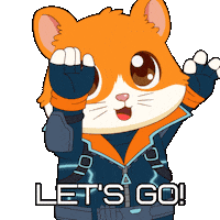 Happy Lets Go Sticker by Hamieverse