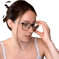 Glasses Looking Sticker