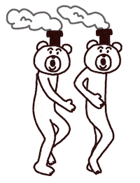 Steam Train Kids Sticker by takadabear
