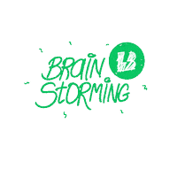 Brainstormmn green agency branding brainstorm Sticker