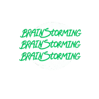 Brainstormmn green agency branding brainstorm Sticker