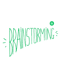 Brainstormmn green agency branding brainstorm Sticker
