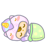 kiktoyz baby sleep goodnight unicorn Sticker