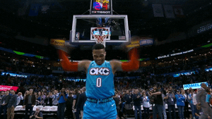 excited russell westbrook GIF by NBA