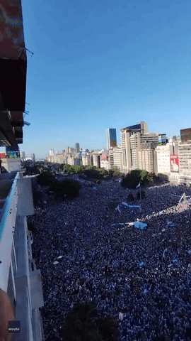 Fans Gather in Buenos Aires to Celebrate World Cup