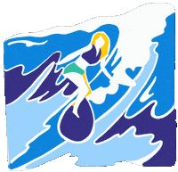tendizajnstudio waves surfinggirl tendizajn Sticker
