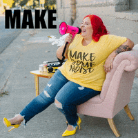 hotmessconsulting girlpower loud girlboss megaphone GIF