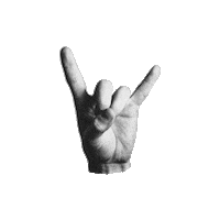 ainoawashere hand metal devil heavy metal Sticker