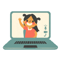 trainenleren laptop trainenleren online les thuisonderwijs Sticker