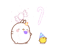 New Year Fireworks Sticker by Molang
