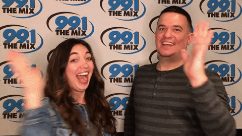 High Five Nice Job GIF by 99.1 The Mix